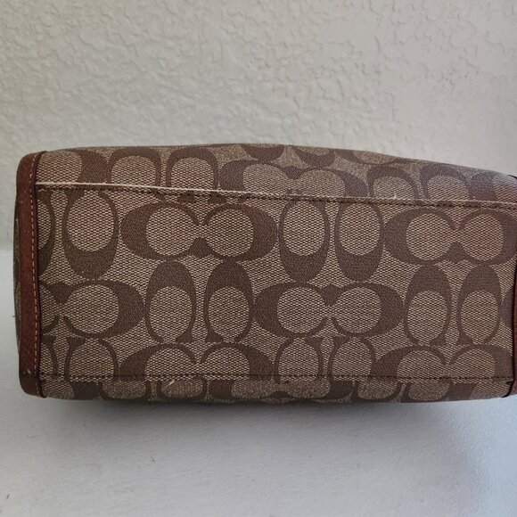 Euc Coach Rowan Signature C's Leather Shoulder Bag Satchel Purse - Picture 4 of 12